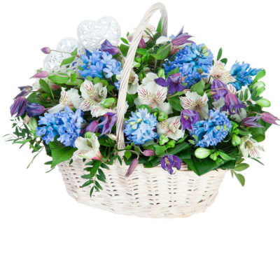 Цветы в корзинке «Седьмое небо»